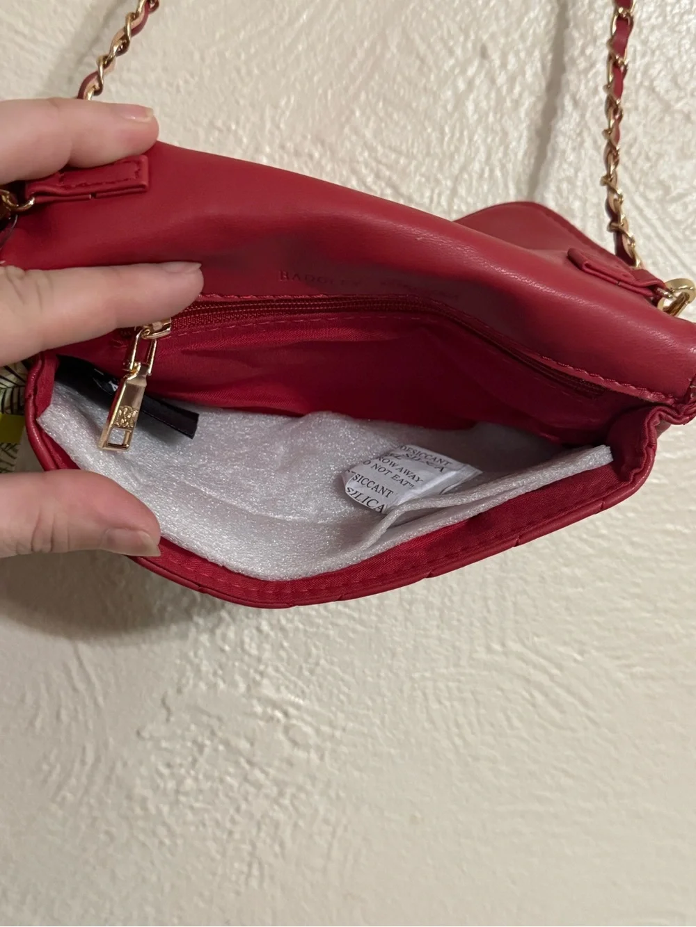 Badgley Mischka Scarlet Quilted Crossbody with Floral Scarf Accent
